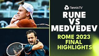 Holger Rune vs Daniil Medvedev For The Title 🏆 | Rome 2023 Final Highlights
