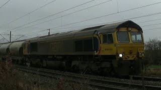 66715 \u0026 66779 at Bamfurlong - 24th December 2024