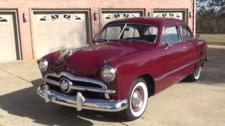 HD VIDEO 1949 FORD 49 CUSTOM TUDOR SEDAN FOR SALE SEE WWW SUNSETMILAN COM