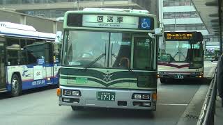 京都市バス 三菱ふそうエアロスター西工車体(1712号車) 回送車  京都駅前(C6のりば)発車