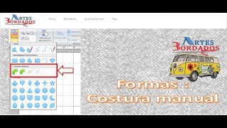 Mira como utilizo las herramientas Formas Costura manual en PE DESIGN 10