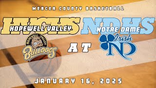 High School Basketball | Hopewell Valley Bulldogs Boys at Notre Dame Irish 1/16/25