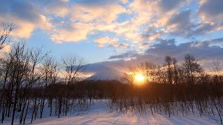 ニセコアンビシャスから   羊蹄山から上がる朝日  2019.02.27