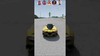 🚘CR7 vs Messi vs Haaland vs Neymar vs M.alah Characters⚽️ #beamngdrive #simulator #shorts