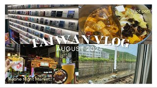 Taiwan travel vlog 2024 | HSR from Kaohsiung to Taipei, UNLI HOTPOT!, visting Raohe Night Market