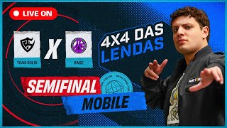 4V4 DAS LENDAS - SEMI FINAL - SOLID X RAGE - FREE FIRE AO VIVO!