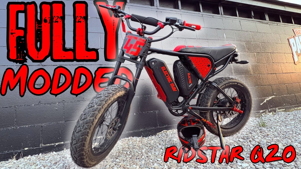 My Fully Modded Ridstar Q20 E Bike Build Youtube