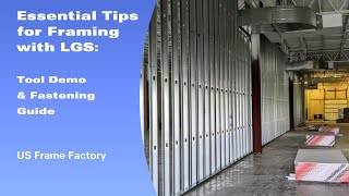 Basic Framing Tips for Drywall Light Gauge Steel, Tool demo \u0026 Fastening Guide.