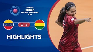 CONMEBOL Sub 20 Futsal FEM 2022 | Venezuela 3-2 Bolivia | HIGHLIGHTS