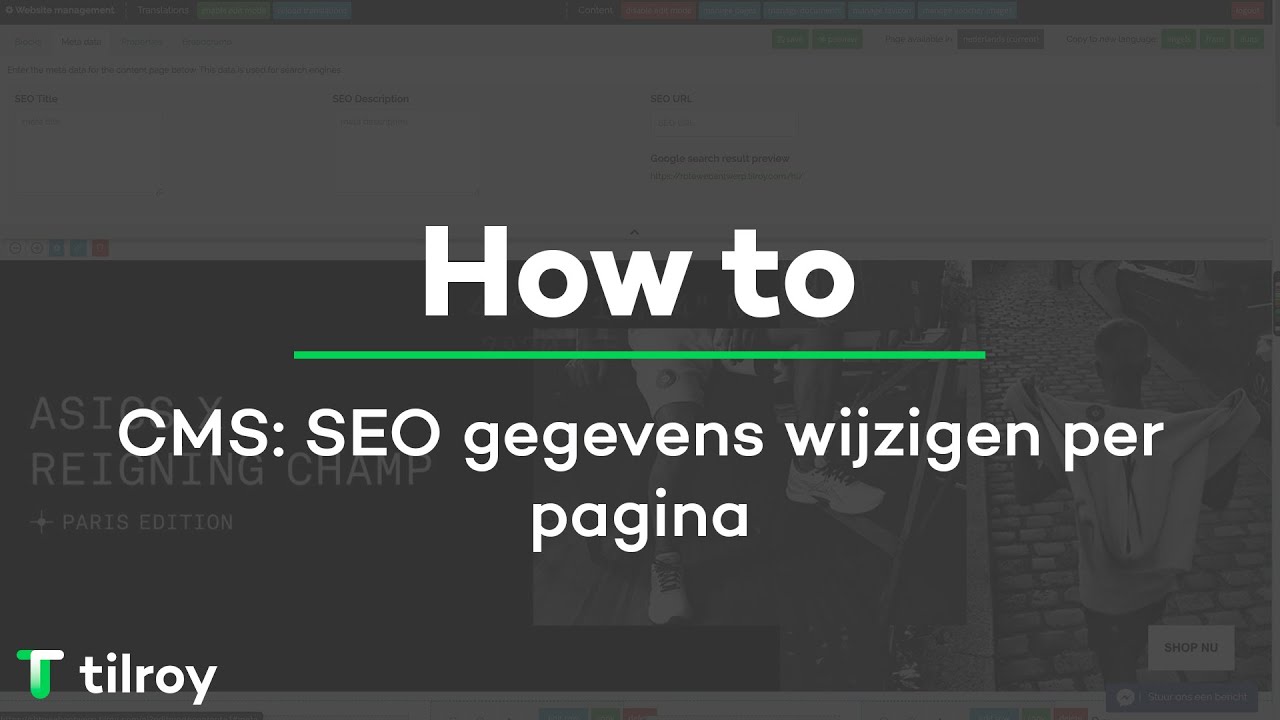 CMS: SEO Gegevens Wijzigen Van Een Content Page | Tilroy How To #11 ...