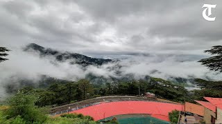 Weather turns pleasant after rain in Shimla on Monday