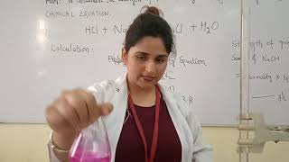 Determine the molarity and strength of given NaOH solution using hydrochloric acid.