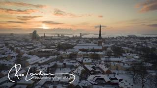 Västerås från ovan: Vintermorgon på Kyrkbacken