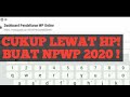 CARA DAFTAR NPWP online TERBARU LEWAT HP tahun 2020