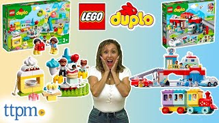 LEGO Duplo Parking Garage and Car Wash and Amusement Park Review!