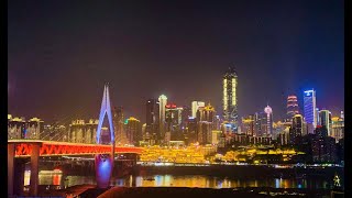 [4KHDR]China walk tour | Evening Walk in Chongqing Hongyadong | Real china city