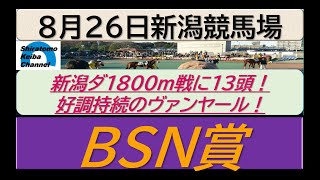 【競馬予想】BSN賞　好調ヴァンヤール！～２０２３年８月２６日 新潟競馬場 ：８－４５