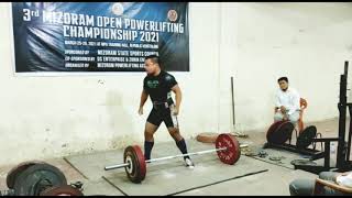 210Kg Deadlift (Raw) at 3rd Mizoram Open Powerlifting Championship | Rema Chhangte 83Kg Category