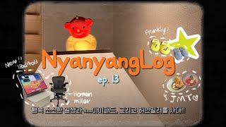 행복 소소한 일상과 New아이패드, 그리고 허먼밀러를 사다!! 🍏🪑 (역시 내돈내산) |ep. 13 냐냥로그|