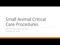 Small Animal Critical Care Procedures