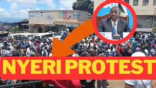 Tension as Protestors OVERPOWER Ruto Police Deployed on Nyeri to Stop Rigathi Camp Event