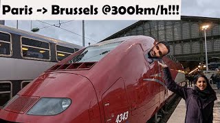 Travel from Paris to Brussels on high speed Thalys train: Our first land border crossing