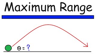 Projectile Motion - Maximum Range Angle - Physics & Calculus