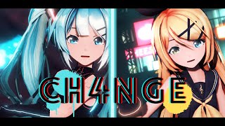 【MMD】- CH4NGE【By : Giga 】sour式？初音ミク/Sour Rin Long Hair (SUB EN)