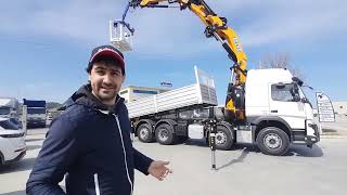 Truck preparation with a Effer crane on VOLVO FMX truck