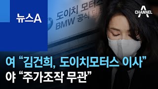 여 “김건희, 도이치모터스 이사”…야 “주가조작 무관” | 뉴스A