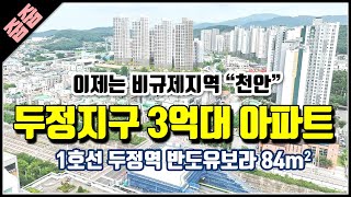 천안두정역 반도유보라, 천안 비규제지역 아파트 3억대 84m2