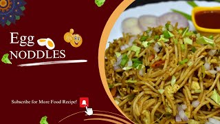 ఇంట్లోనే ఈజీగా స్ట్రీట్ స్టైల్ ఎగ్ నూడుల్స్😋/how to make Egg Noodles Recipe In Telugu/evening Snacks