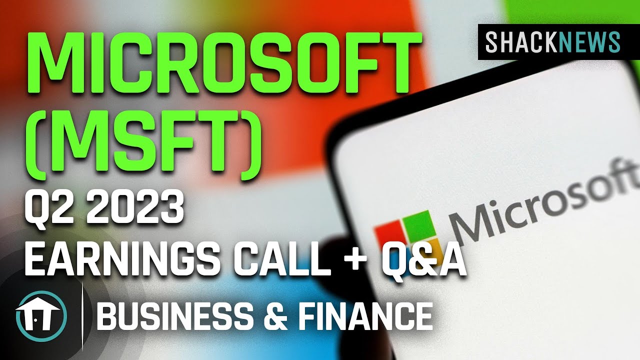 Microsoft (MSFT) Q2 2023 Earnings Results + Q&A - YouTube