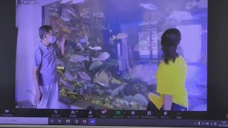 高校生らがオンラインで水族館を見学　岡山・渋川マリン水族館