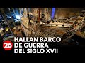 Hallan barco de guerra del siglo XVII