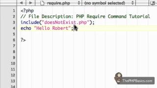Tutorial 9 - PHP Require