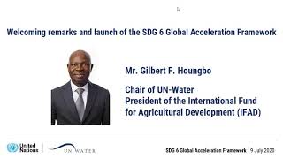 SDG 6 Global Acceleration Framework Launch Event