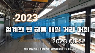 4K 2023년 청계천 매화 거리 (하동 매실 거리 )