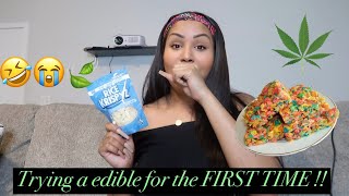TRYING A EDIBLE FOR THE FIRST TIME 😭 ** HILARIOUS **