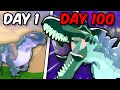 Surviving 100 DAYS as a HYBRID T REX in Creatures Of Sonaria