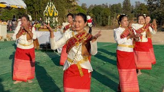 #รำบวงสรวง พิธีวางศิลาฤกษ์สร้าง“พุทธสถานพระอาจารย์แก้ว  ฐิตสีโล”ณ บ้านกุดปลาดุก อ.เมือง จ.อำนาจเจริญ