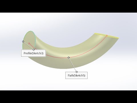 SolidWorks Tutorial | Swept Boss/Base - YouTube