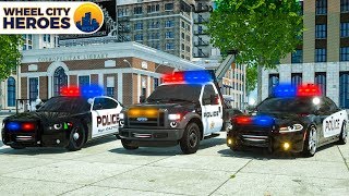 Catching Race Cars in Construction | Sergeant Lucas the Police Car | Wheel City Heroes Cartoon