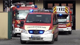 Fire trucks and emergency vehicles respond to a car crash into a shop in Germany 🚒