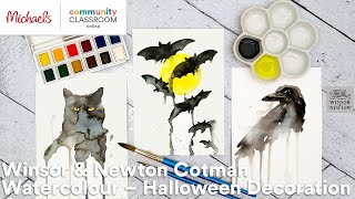 Online Class: Winsor & Newton Cotman Watercolour – Halloween Decoration Cards | Michaels