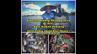 Memancing Udang Galah | Sg.Sarawak |Trip ke-12 |Diserang udang pelbagai size di spot rumah panjang.