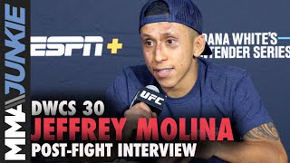 Jeffrey Molina won with possible broken foot | DWCS 30 post-fight interview