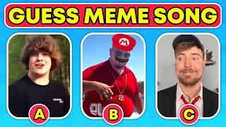 Guess Meme SONG | MrBeast, One Two Buckle My Shoe, Skibidi Dom Dom Yes Yes, Wednesday Quiz