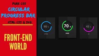 Pure CSS Circular Progress Bar | Html CSS3 & SVG