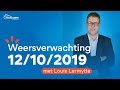 Weersverwachting 12/10/2019 - Zondag tot 23 graden maar later kans op regen en onweer (NWBNLX)